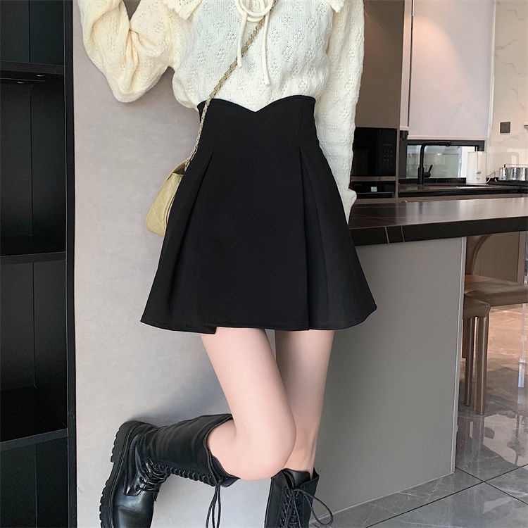 Chân Váy Lưng Cao Màu Trơn Plus Size