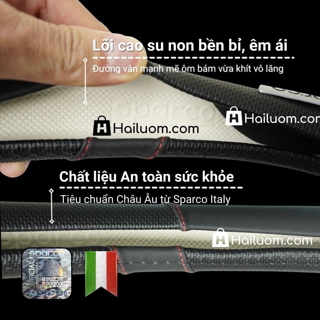 Bọc Vô Lăng ô tô HONDA CRV | Bọc Vô Lăng cao cấp Sparco Italy