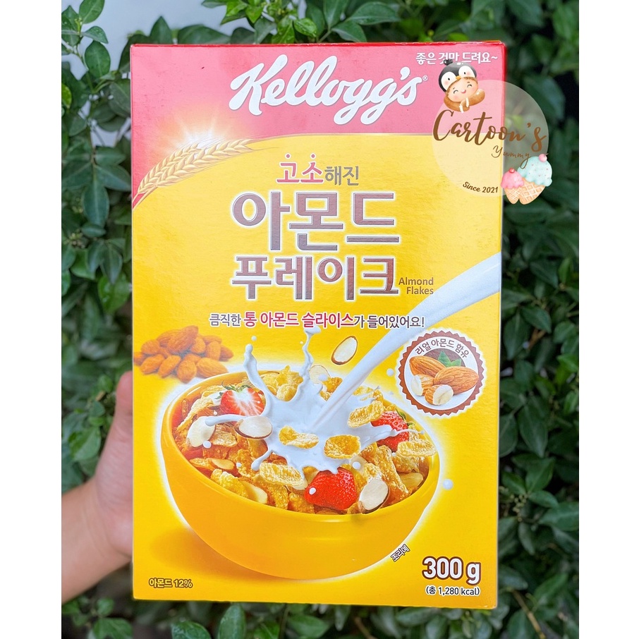 Ngũ cốc dinh dưỡng Kellogg’s bắp non mix hạnh nhân, dâu tây, dừa xuất xứ Hàn Quốc