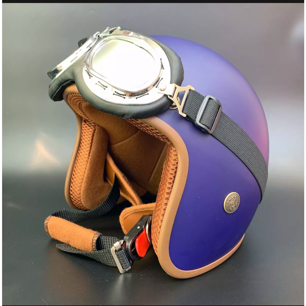 Mũ Bảo Hiểm 3/4 Có Kính Phi Công