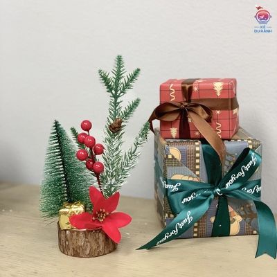 Cây thông Giáng Sinh nhỏ xinh để bàn kẻ du hành 3 size