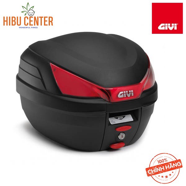 Thùng GIVI B27N/ B27NT Clack Monolock Đỏ/ Xám Khói 27 Lít HÀNG CHÍNH HÃNG – HBCENTER Gắn Sau Xe Máy Motor Tay Ga