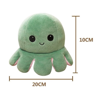 Cute double-sided reversible stuffed octopus