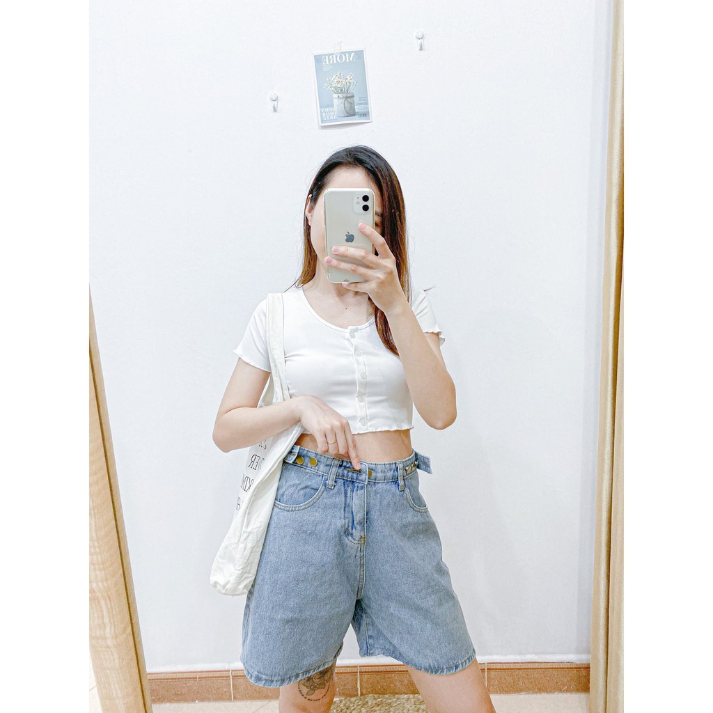 Áo croptop cúc dọc SOFM WEAR (4 Màu)