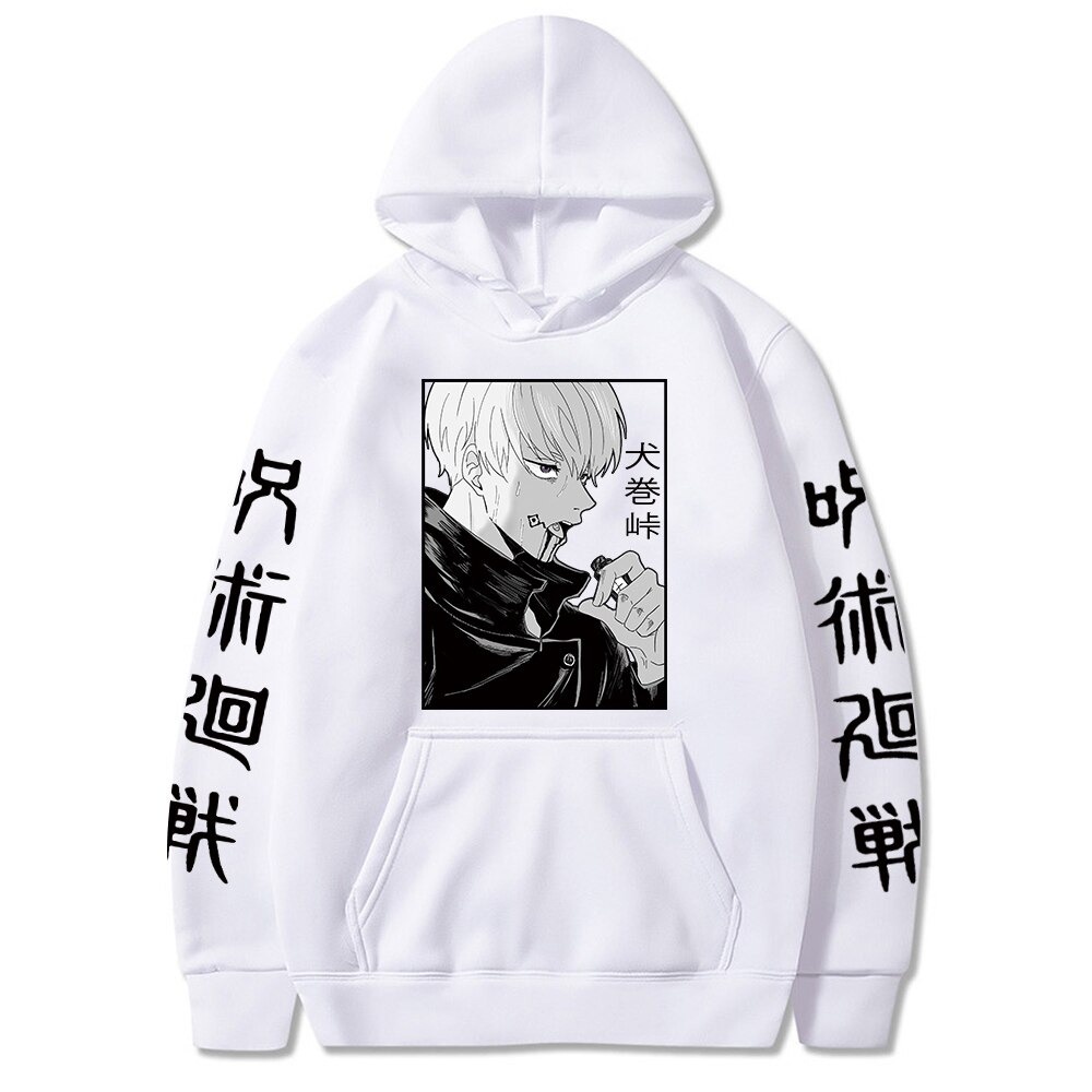 Anime Cửu Âm Chân Kinh Kaisen Áo Hoodie Inumaki Toge Cosplay Áo Thun Cổ Áo Nỉ Nam Nữ