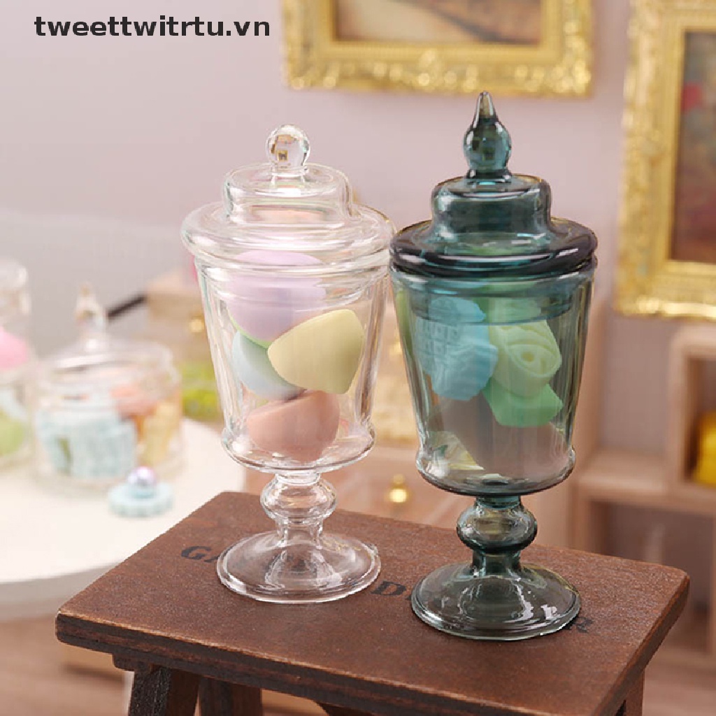 Hũ Đựng Kẹo / Bánh Quy Mini Tỉ Lệ 1: 12 Trang Trí Nhà Búp Bê