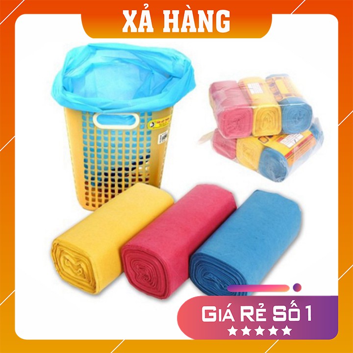 Túi đựng rác ♥️FREESHIP♥️ Túi ni lông đựng rác, Combo 3 túi đựng rác cuộn 3 màu