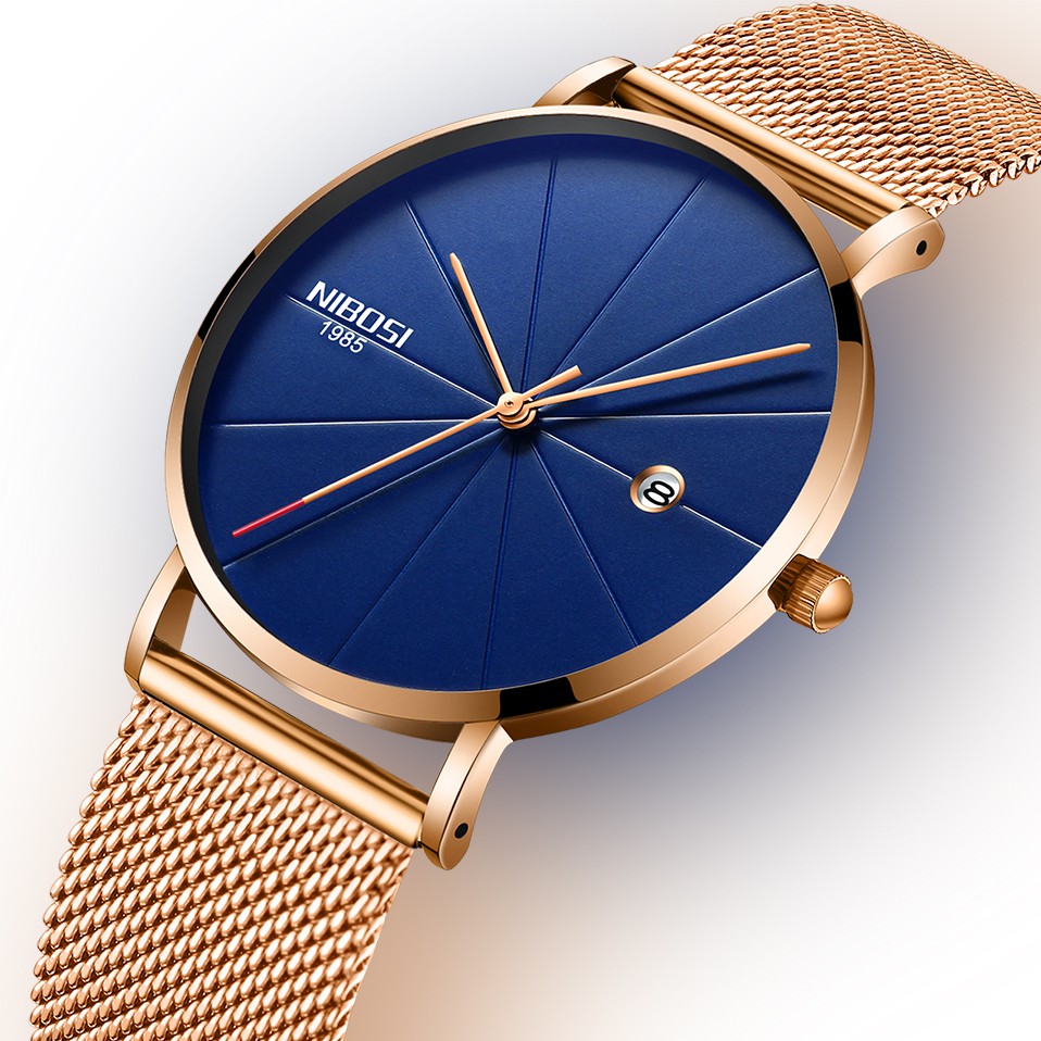 ĐỒNG HỒ NAM NIBOSI 2321 CHÍNH HÃNG - MÀU ĐEN/VÀNG ĐỒNG