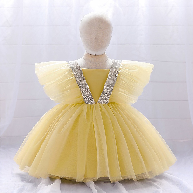 Wfrv Đầm Công Chúa Dự Tiệc Đính Kim Sa Sang Trọng Cho Bé Gái / Giáng Sinh / Halloween / Giáng Sinh