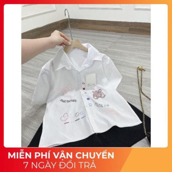 [ 𝐅𝐑𝐄𝐄 𝐒𝐇𝐈𝐏 ] SET SƠ MI TRẮNG GẤU TIM QUẦN ĐÙI ĐEN