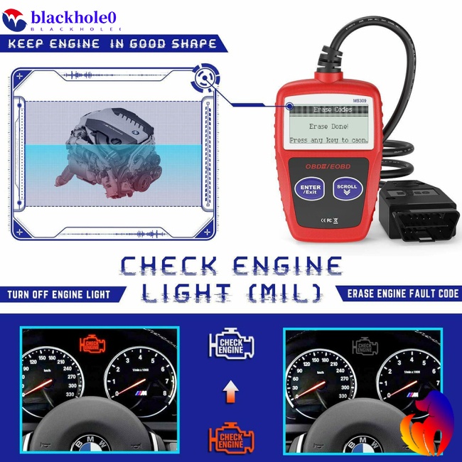 Thiết Bị Quét Kiểm Tra Lỗi Động Cơ Xe Hơi Ms309 OBD2 OBDII