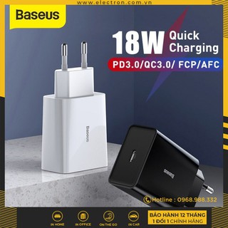 Cốc sạc nhanh baseus speed mini qc/pd 18w