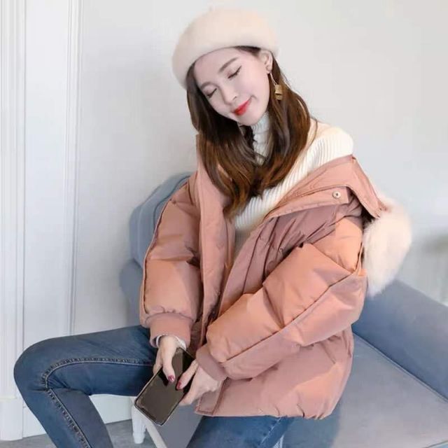 ÁO PHAO DÁNG NGẮN CỔ LÔNG STYLE TEEN