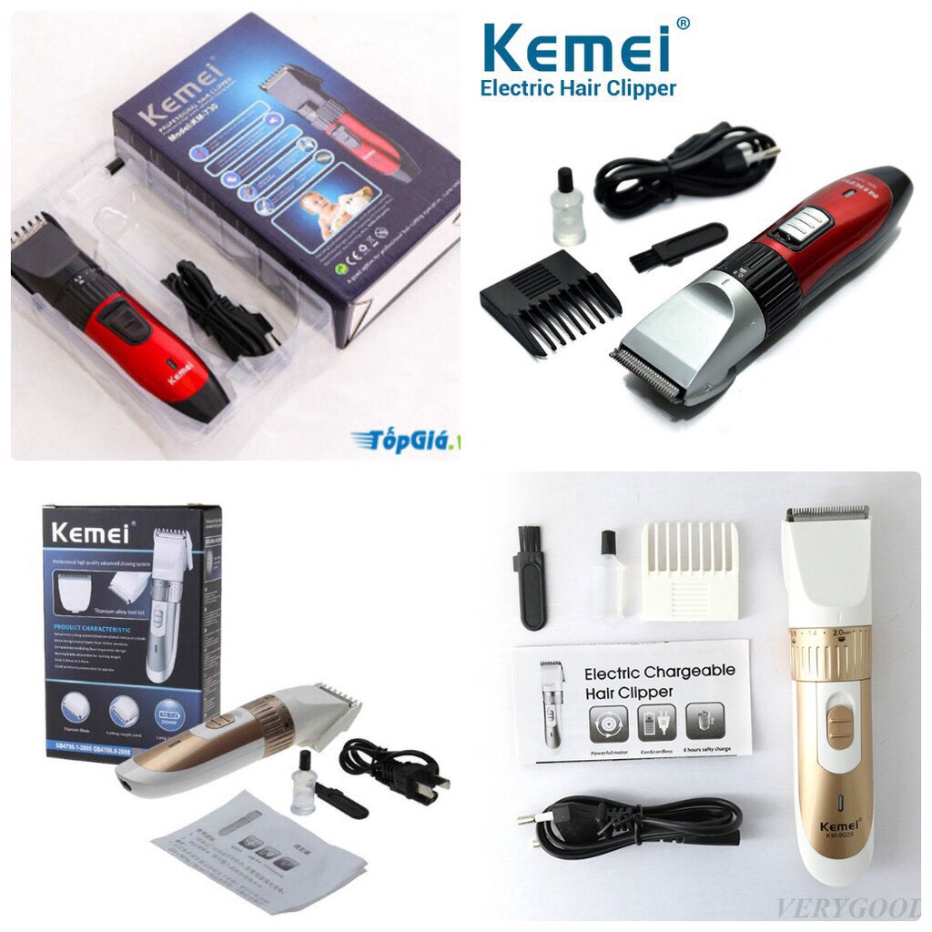 Tông đơ cắt tóc làm tóc sạc không dây Keimei