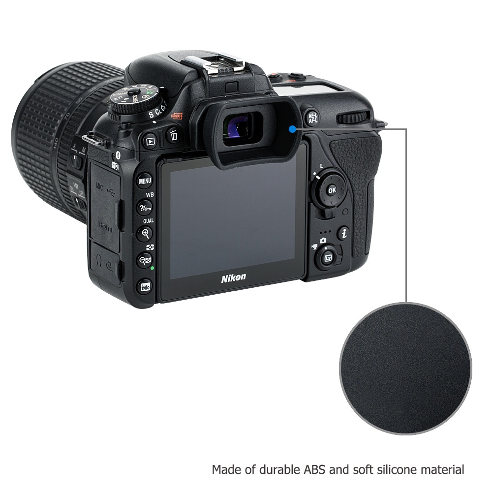 Kiwifotos Thị Kính Kính Ngắm Eyecup Silcone Dài Cho Máy Ảnh Nikon D3500 D3400 D3300 D3200 D3100 D3000 D7500 D7200 D7100 D7000 D5200 D5100 D5000 D750 D610 D600 D300s D300 D200 D100 D90 D80 D70s D70 D60 D50 F80 F65  F55 FM10