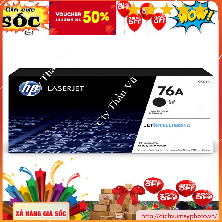 Hộp mực HP 76A (CF276A) dùng cho loại máy in HP LaserJet Pro M404n, 404d, 402dw, M428fdn, M428fdw,404dn kholinhkienmayin