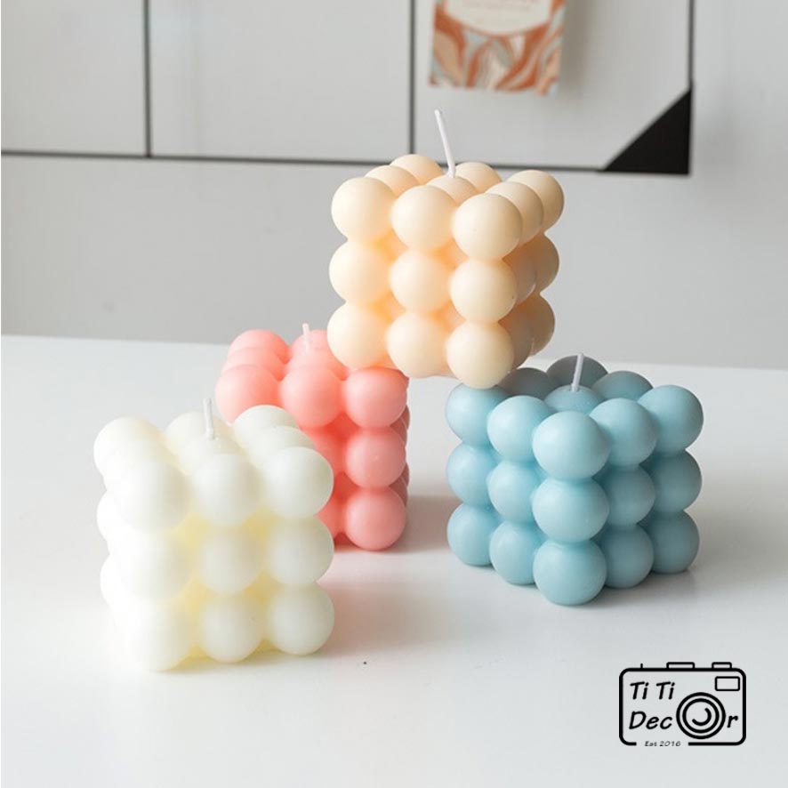 Nến Thơm Hình Khối Rubik TiTi Decor Trang Trí Phòng Ngủ, Phòng Khách Và Decor Bàn Học