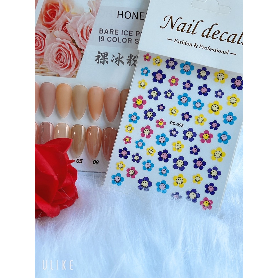 Tổng hợp stick hoa dán móng đẹp, sticker nail Hot 2022