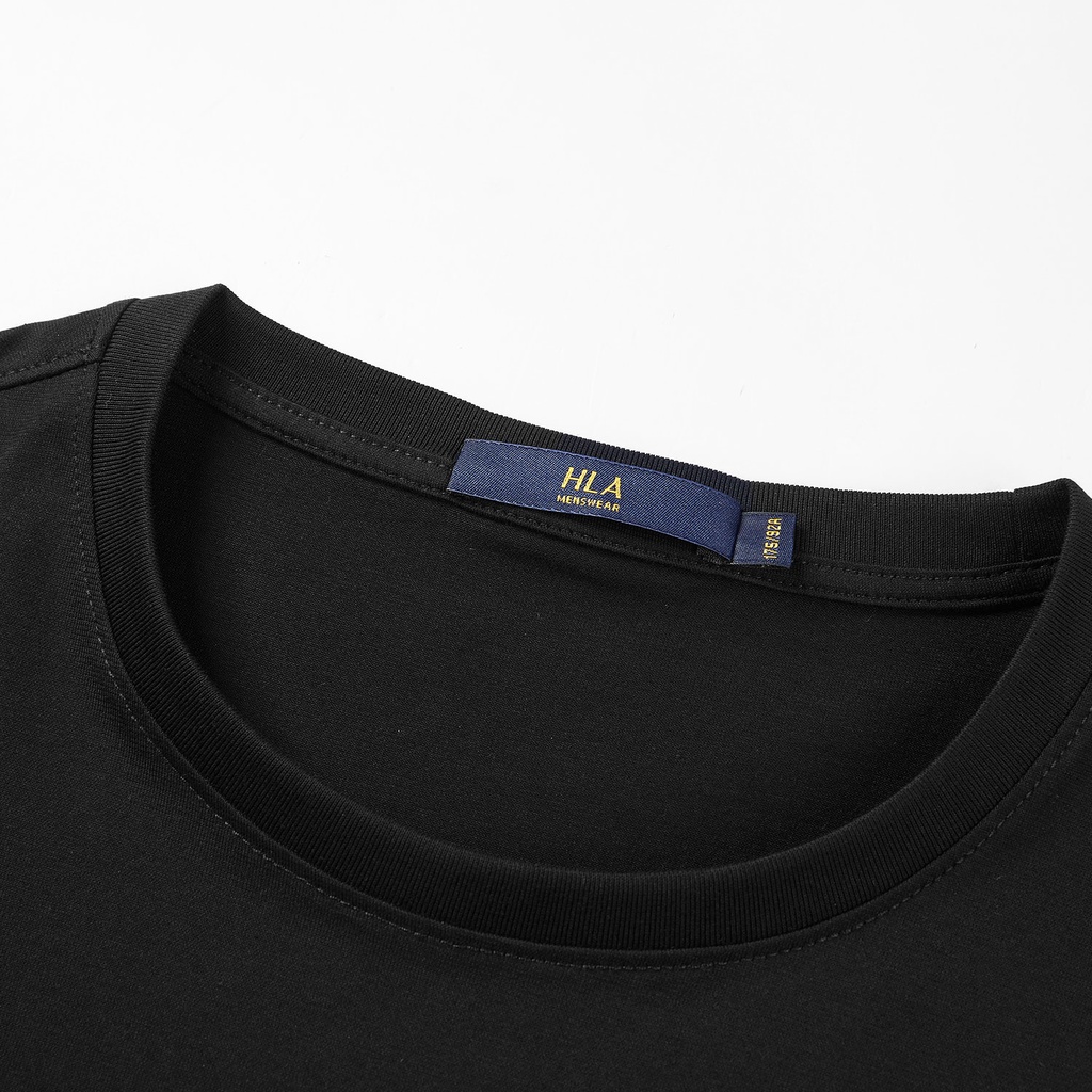 HLA - Áo Thun Nam Ngắn Tay Pure Color Round Neck Pullover Short Sleeve T-Shirt