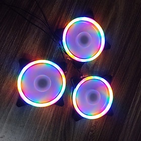 Quạt tản nhiệt Fan led RGB case 12cm hub cpu pc, hàng đẹp, giá rẻ