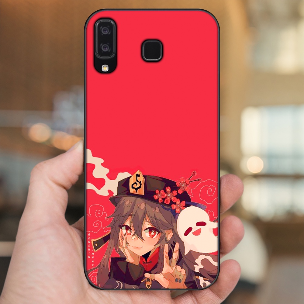 Ốp lưng Samsung A8 Star viền đen in hình Hutao Genshin Impact