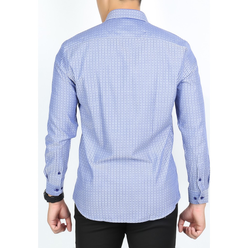 Áo sơ mi nam dài tay Owen chất Bamboo dáng Regularfit màu tím sọc dọc - AR91462DT | BigBuy360 - bigbuy360.vn