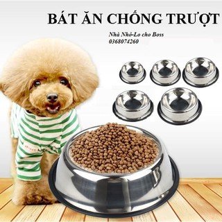 Bát ăn inox chống trượt cho thú cưng