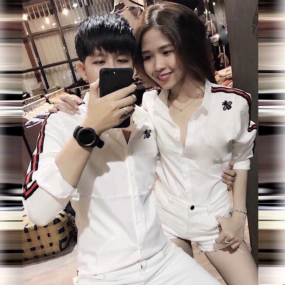 ÁO SƠ MI CẶP ĐÔI CHẤT KAKI LỤA CAO CẤP [GIÁ 1 ÁO]