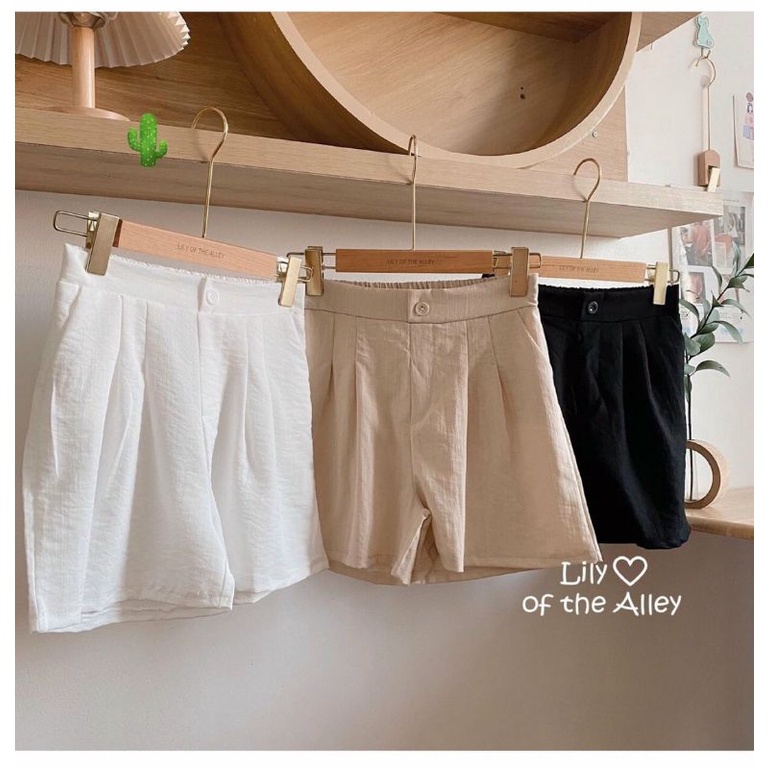Quần short đũi nữ lưng thun (Chất đũi cát dầy đẹp) B C