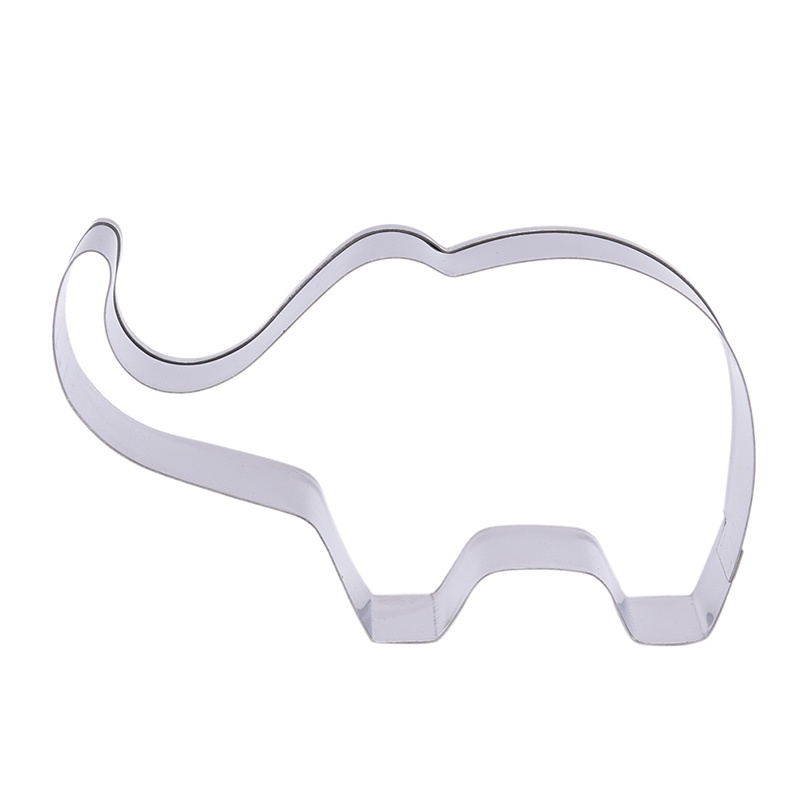 1 Khuôn Cắt Bánh Quy Hình Con Voi Bằng Thép Không Gỉ Dễ Thương