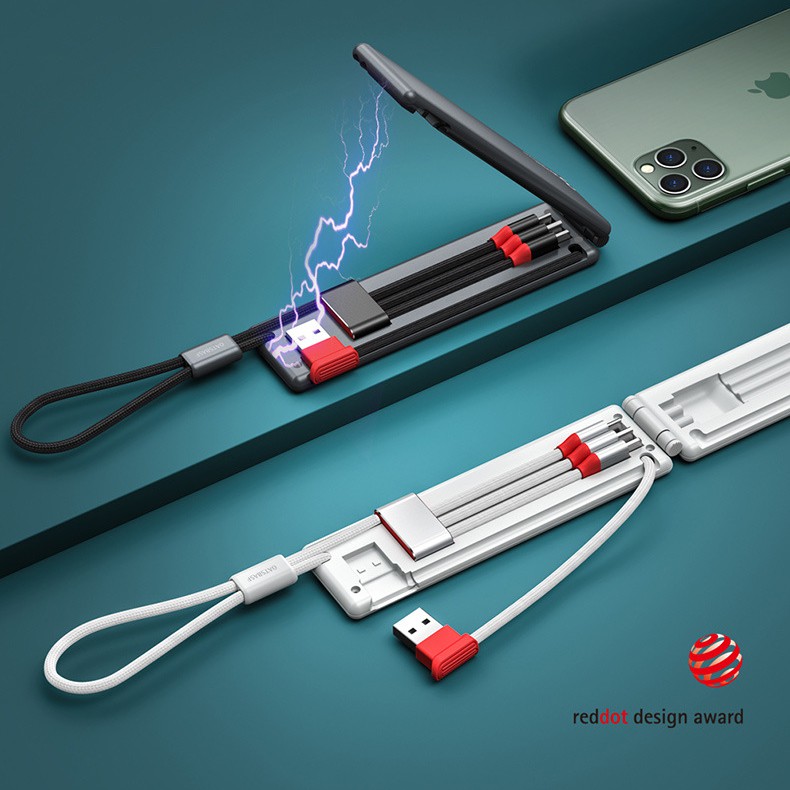 Cáp sạc nam châm H31 - Thiết kết siêu độc đáo - Hỗ trợ cả ba đầu sạc Micro USB - Lightning - Type C  Tính năng đặc biệt: