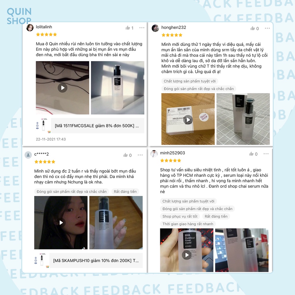 Tẩy Da Chết Giảm Mụn Đầu Đen, Se Khít Lỗ Chân Lông Cosrx BHA Blackhead Power Liquid