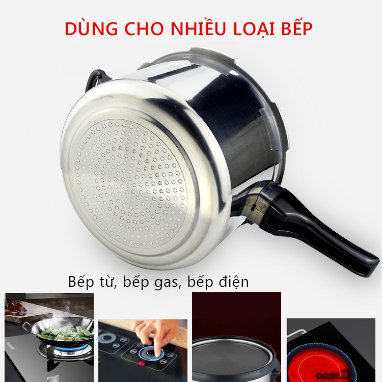 Nồi áp suất JIAERLE 20cm và 24cm hợp kim nhôm titan chất lượng cao nồi áp suất dùng cho bếp gas, bếp từ, bếp điện