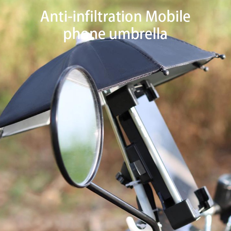 Ô mini giá đỡ điện thoại xe máy SEAMETAL gắn kính chiếu hậu bằng kim loại chống nước