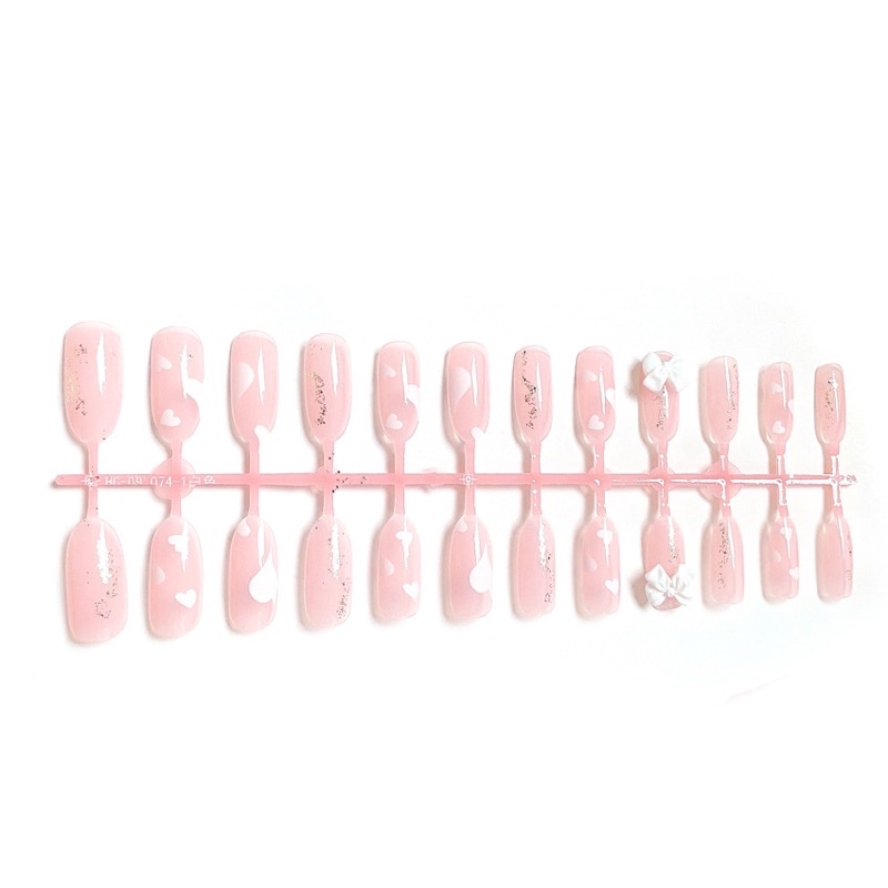 [Hàng mới về]Bộ 24 móng giả đính charn nơ xinh xắn