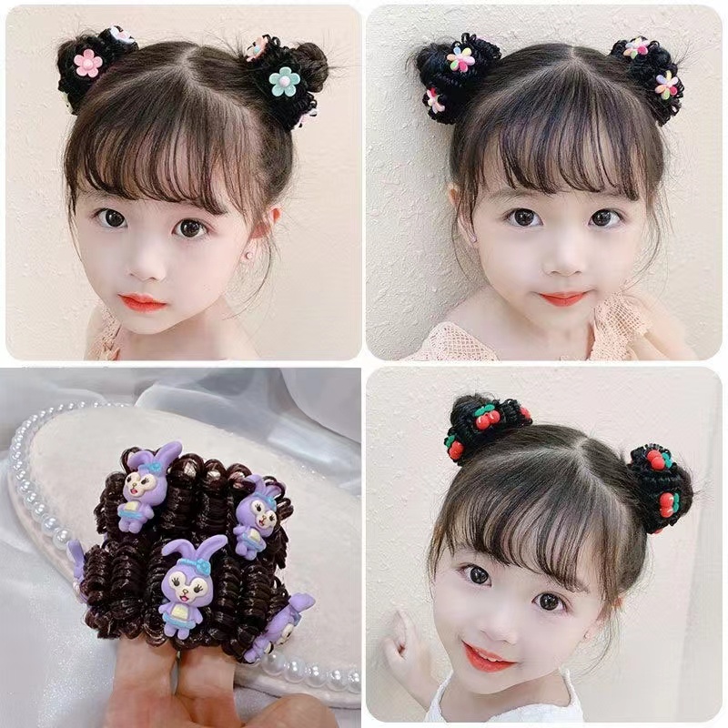 Dây Cột Tóc Đính Tóc Giả Kiểu Công Chúa Dễ Thương Cho Bé Gái