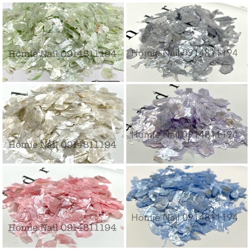 Set xà cừ ánh trai nhũ 6 màu