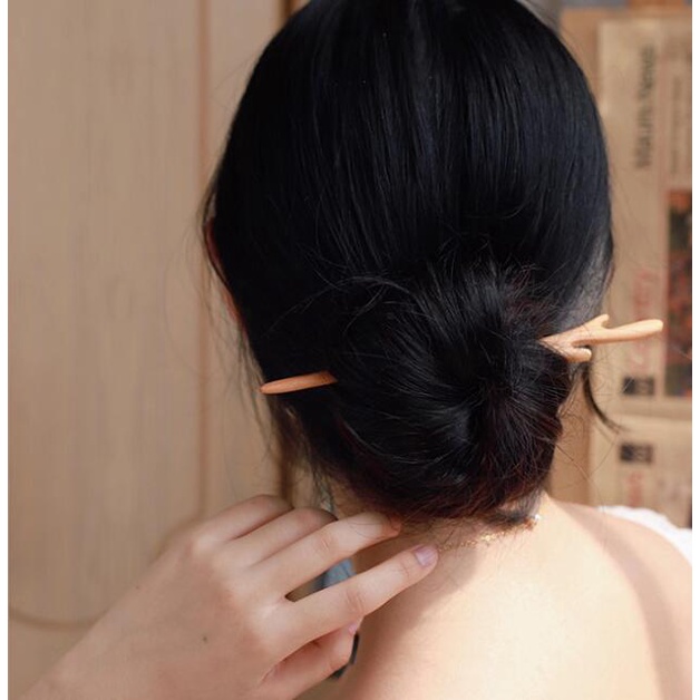 Trâm Cài Tóc Handmade Bằng Gỗ Đào Phong Cách Cổ Điển Thời Trang Cho Nữ
