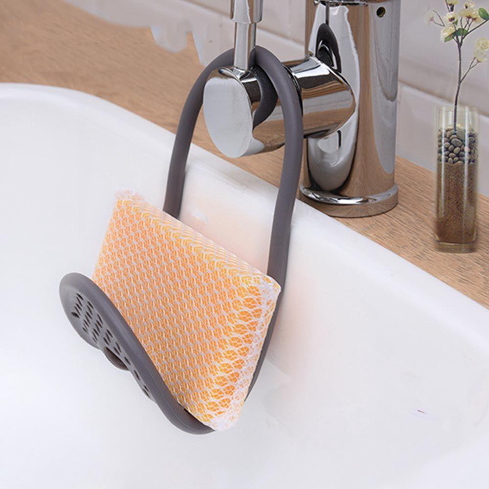 Giá Đỡ Xà Phòng Mút Rửa Chén Một Mặt Bằng Silicone Có Thể Gập Lại Tiện Lợi Dành Cho Bồn Rửa Nhà Bếp