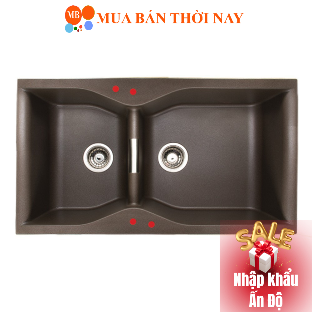 Chậu Rửa Chén CARYSIL Granite 2 Hố Lệch LAC2-11 Màu Nâu Cafe/ Brown Coffee