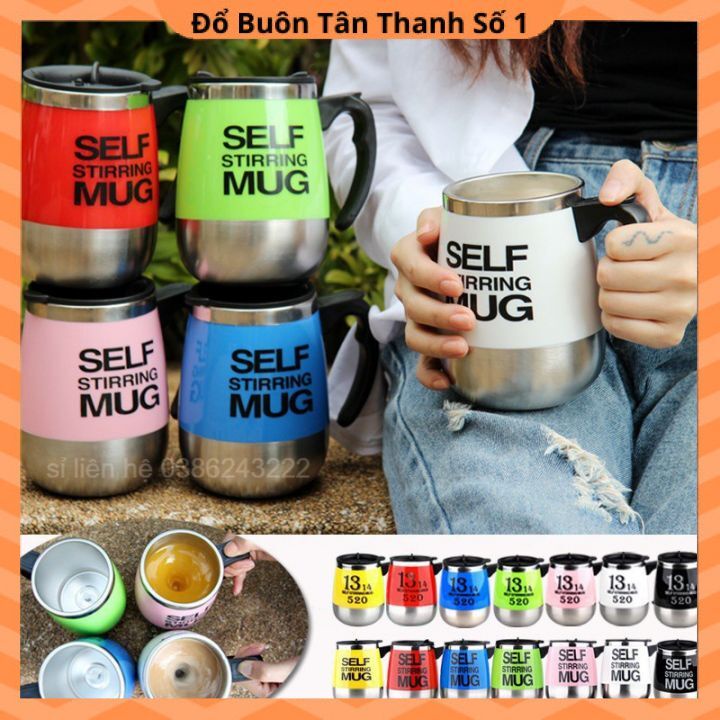 Cốc Ly tự khuấy giữ nhiệt Lớn 450ml  tiện lợi dùng bằng pin thuận tiện khi mang theo đi làm đi chơi......