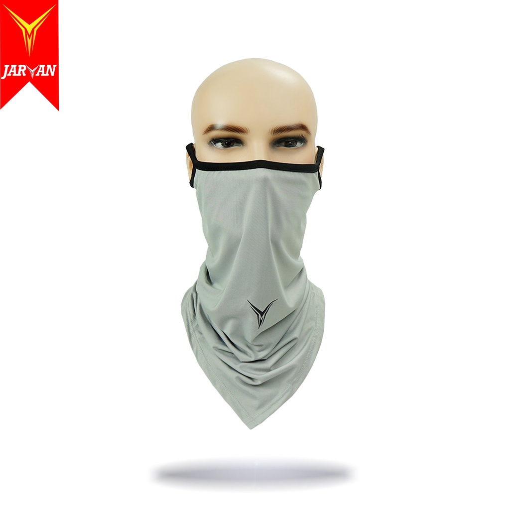 Khẩu trang đa năng JARVAN II chống tia UV phong cách basic màu xám trơn