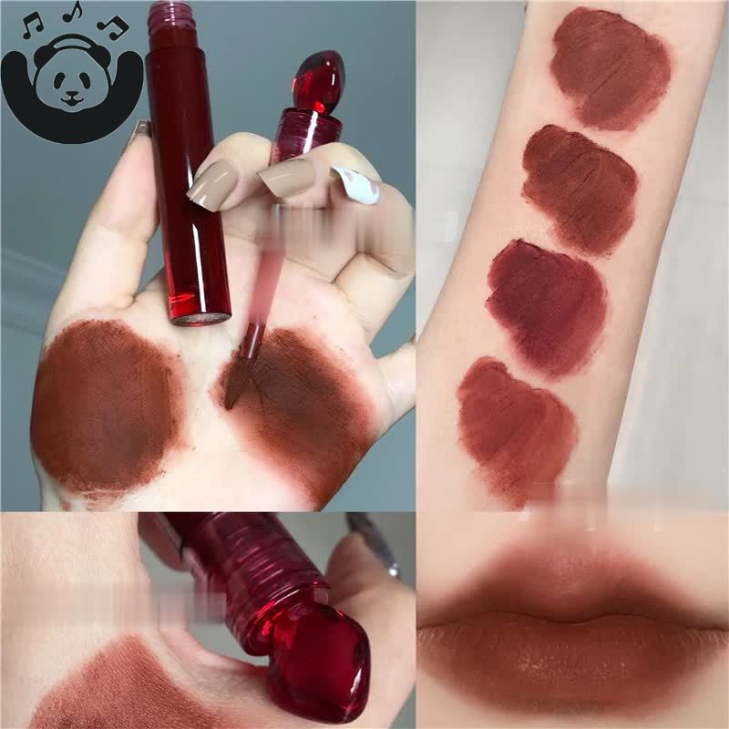 PEINIFEN Ruby Lip Glaze Velvet Lip Mud Long-lasting Water Resistant And Moisturizing Gem Makeup