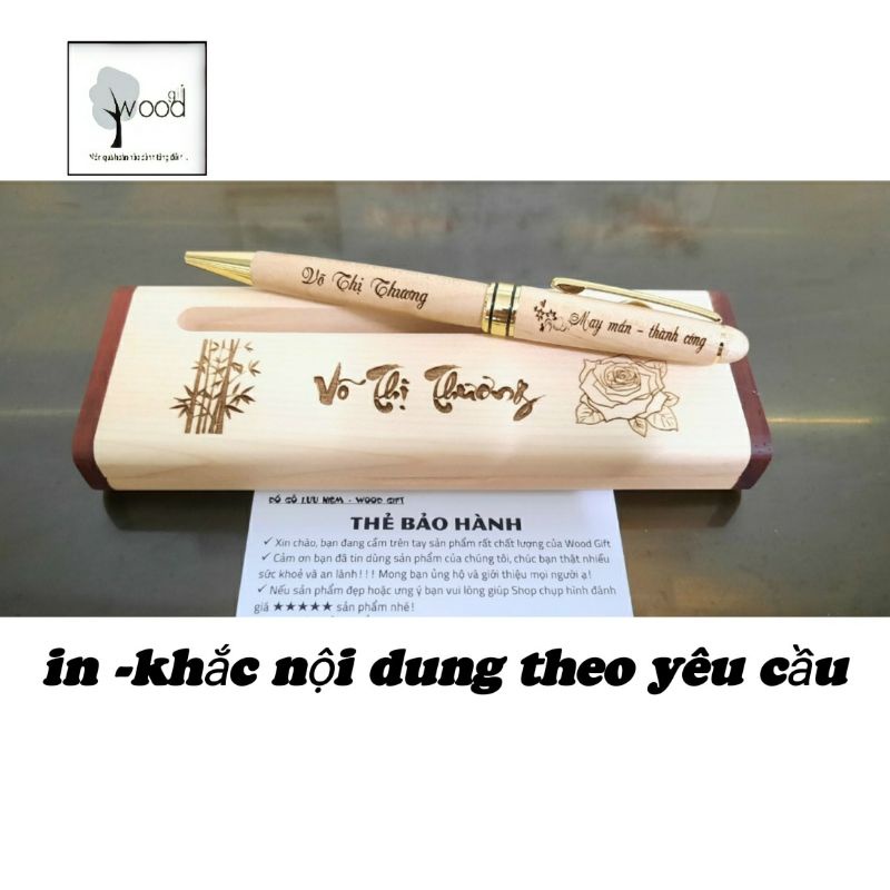 Bút gỗ khắc tên -nội dung theo yêu cầu làm quà tặng Thầy Cô,Sếp,Doanh nhân,đồng nghiệp,đối tác...bút để bàn văn phòng