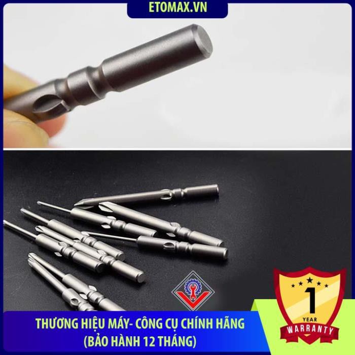 Bộ 10 đầu vặn vít 4 cạnh cao cấp trục 5mm,có từ tính.chính hãng Etomax.