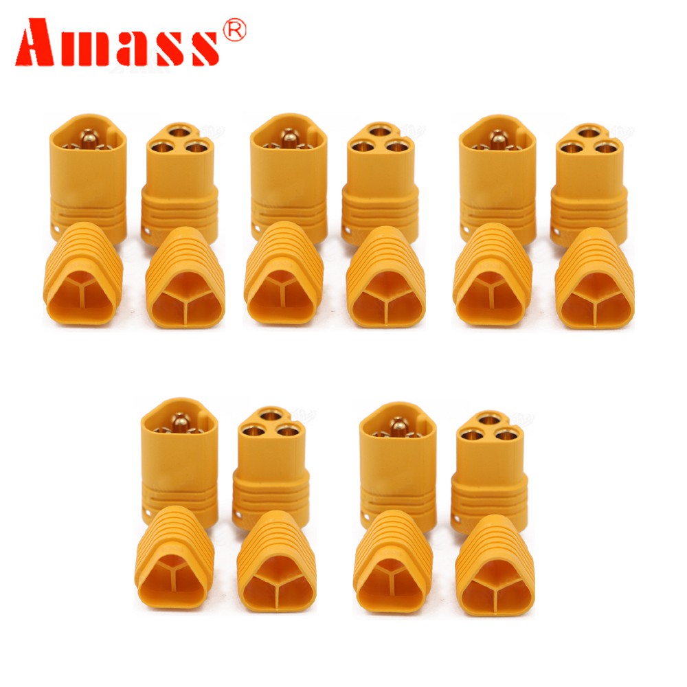 Bộ 5 Cặp Đầu Nối Dây Cáp AMASS MT60 3.5mm 3 Cực Chất Lượng Cao