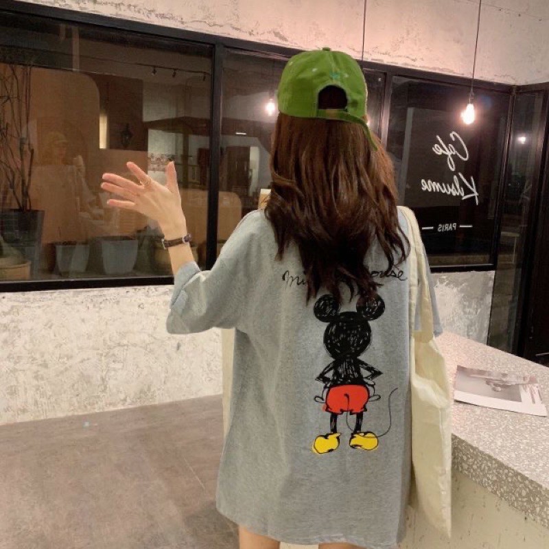 Áo Thun Unisex CHUỘT MICKEY G476, Tay Lỡ Form Rộng