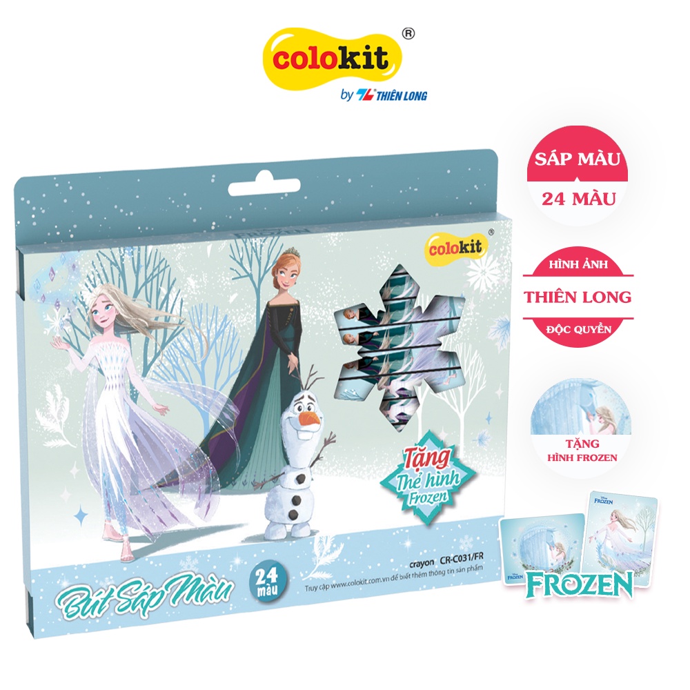 Bút sáp màu Thiên Long Disney Frozen CR-C031/FR- 24 màu