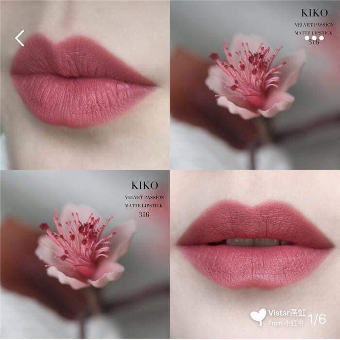 ( Hàng Chính Hãng) ( Hàng Đức chuẩn)Son Kiko 316 Vintage Rose – HỒNG ĐẤT CỔ ĐIỂN
