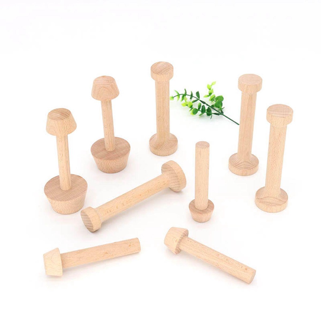 Khuôn Làm Bánh Tart Trứng Hai Mặt Bằng Gỗ Tiện Dụng